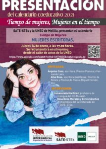 CARTEL PRESENTACIÓN CALENDARIO SATE-STEs DE MUJERES 2021: MUJERES ESCRITORAS