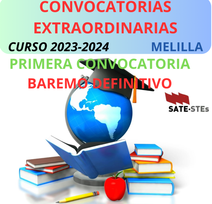 BAREMO DEFINITIVO DE VARIAS ESPECIALIDADES. PRIMERA CONVOCATORIA EXTRAORDINARIA. CURSO 2023-24