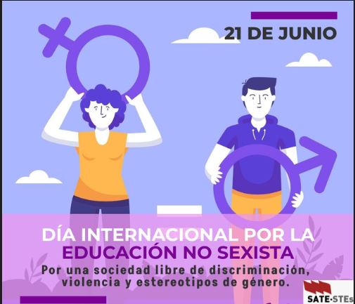 21 DE JUNIO. DÍA INTERNACIONAL POR LA EDUCACIÓN NO SEXISTA