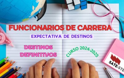 FUNCIONARIOS DE CARRERA. EXPECTATIVAS DE DESTINOS: RESOLUCIÓN Y ADJUDICACIÓN DEFINITIVA DE DESTINOS.