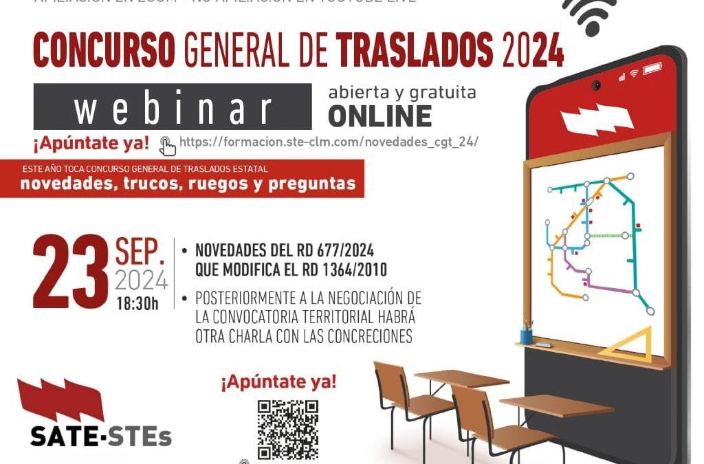 CONCURSO DE TRASLADOS 2024-25: VÍDEO CHARLA ONLINE