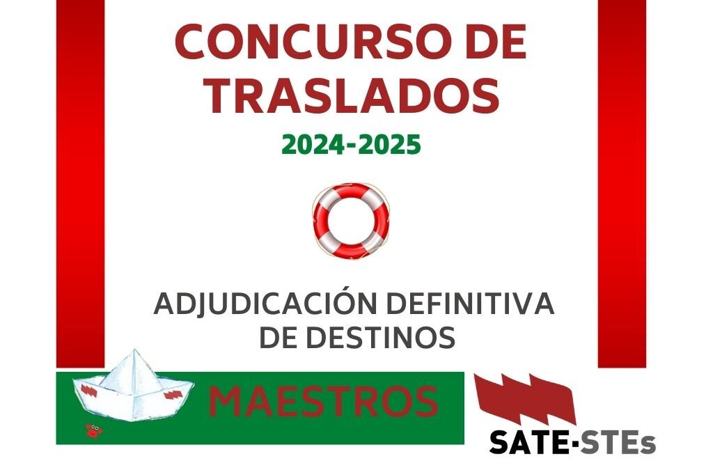 CONCURSO DE TRASLADOS CUERPO DE MAESTROS DESTINOS DEFINITIVOS