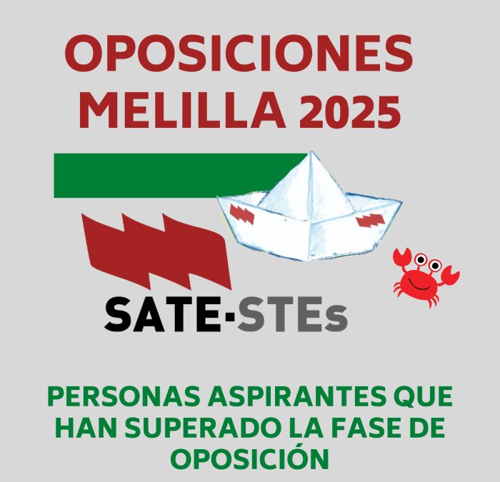 OPOSICIONES MELILLA 2025: PERSONAS ASPIRANTES QUE HAN SUPERADO LA FASE DE OPOSICIÓN
