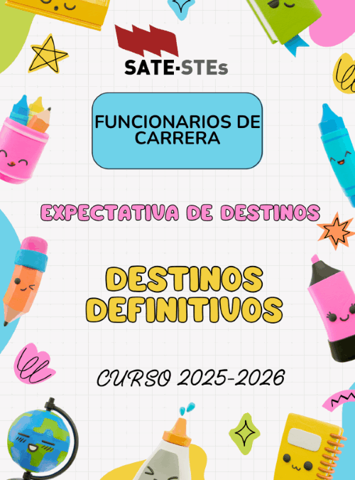 FUNCIONARIOS DE CARRERA. EXPECTATIVAS DE DESTINO. RESOLUCIÓN ADJUDICACIÓN DEFINITIVA DE DESTINOS